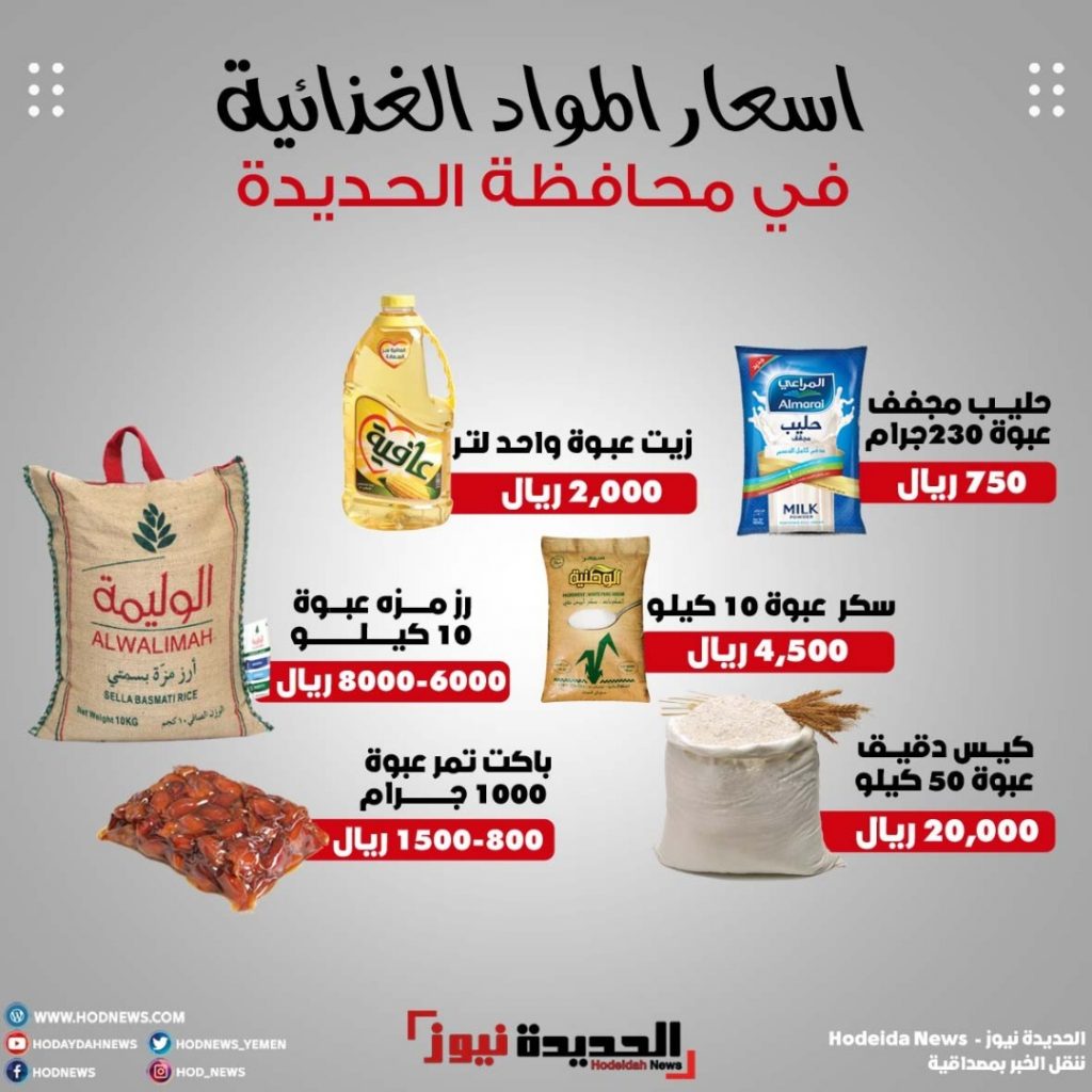 أسعار المواد الغذائية في اليمن 